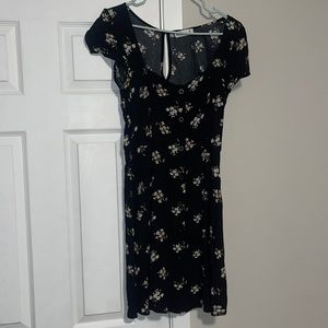Black floral hollister dress